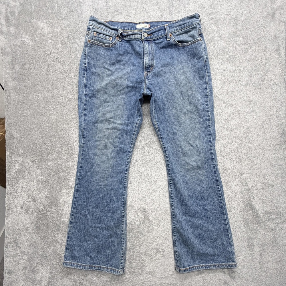 Levi's 515 Boot Cut Jeans Womens Measured 37x29 Blue Light Wash Mid Rise